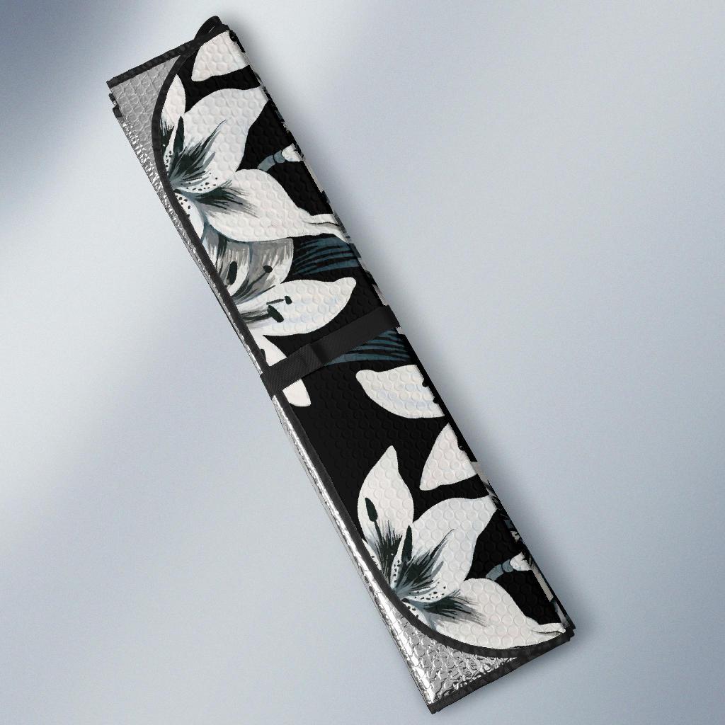 Lily Pattern Print Design 03 Car Sun Shades-JORJUNE.COM