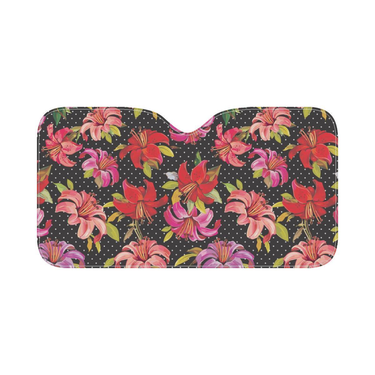 Lily Pattern Print Design LY012 Car Sun Shade-JorJune