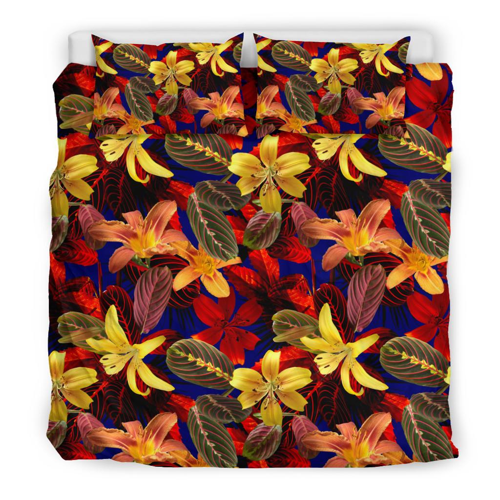 Lily Pattern Print Design LY014 Duvet Cover Bedding Set-JORJUNE.COM