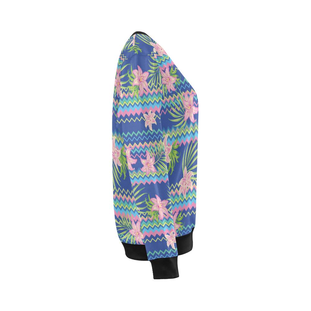 Lily Pattern Print Design LY015 Women Long Sleeve Sweatshirt-JorJune
