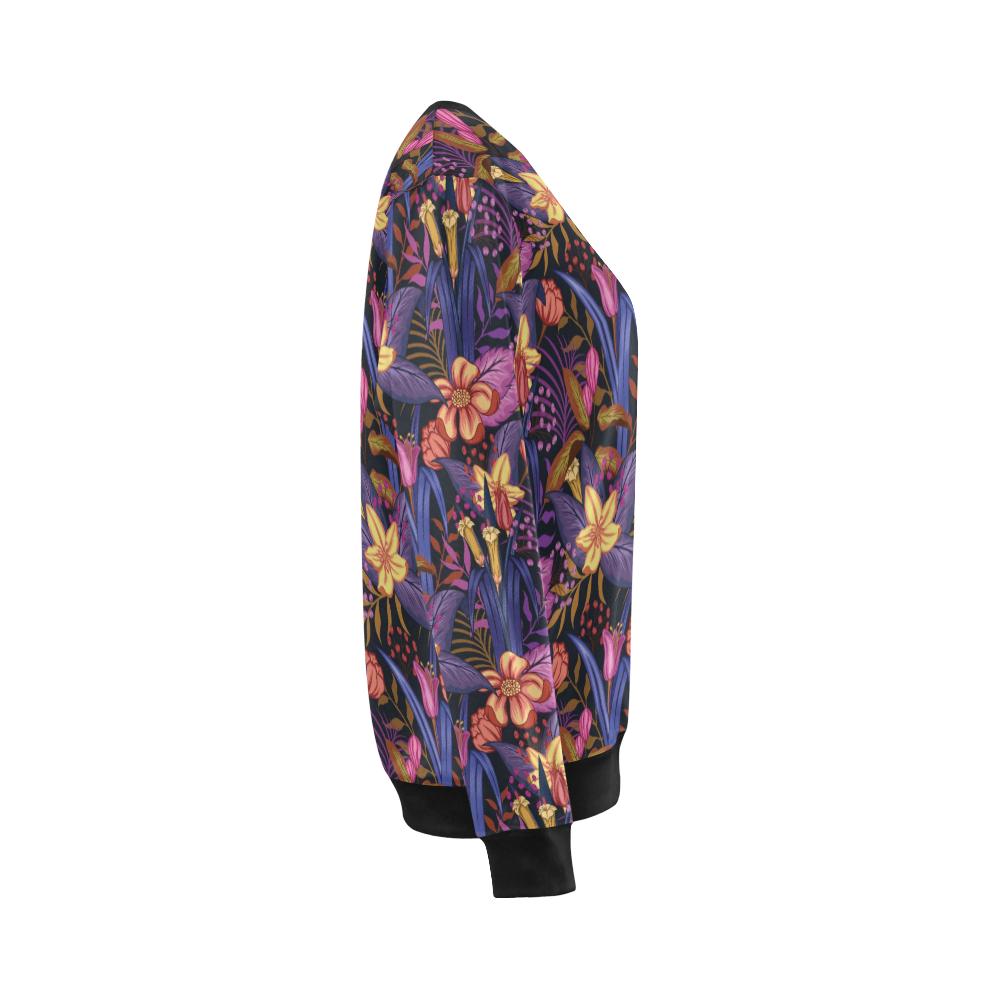 Lily Pattern Print Design LY016 Women Long Sleeve Sweatshirt-JorJune