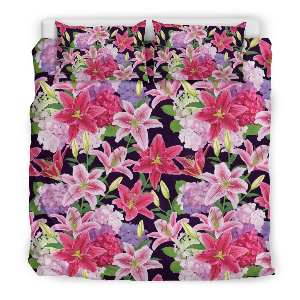 Lily Pattern Print Design LY017 Duvet Cover Bedding Set-JORJUNE.COM
