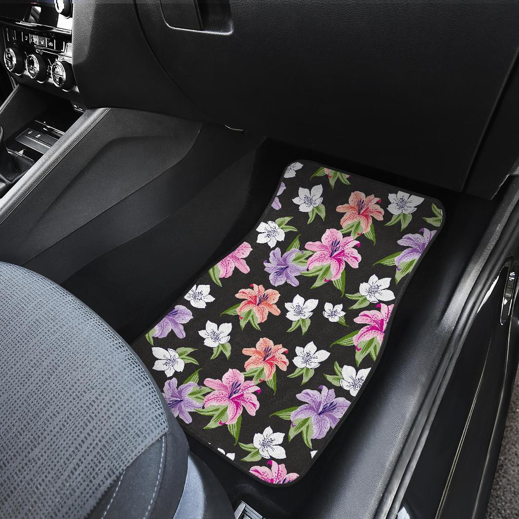 Lily Pattern Print Design LY02 Car Floor Mats-JorJune.com