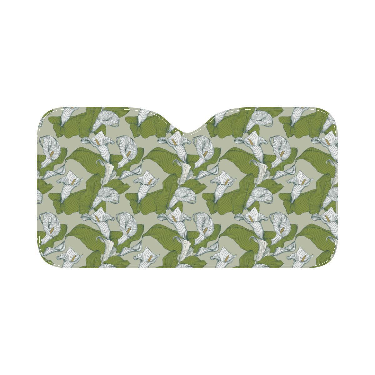Lily Pattern Print Design LY08 Car Sun Shade-JorJune