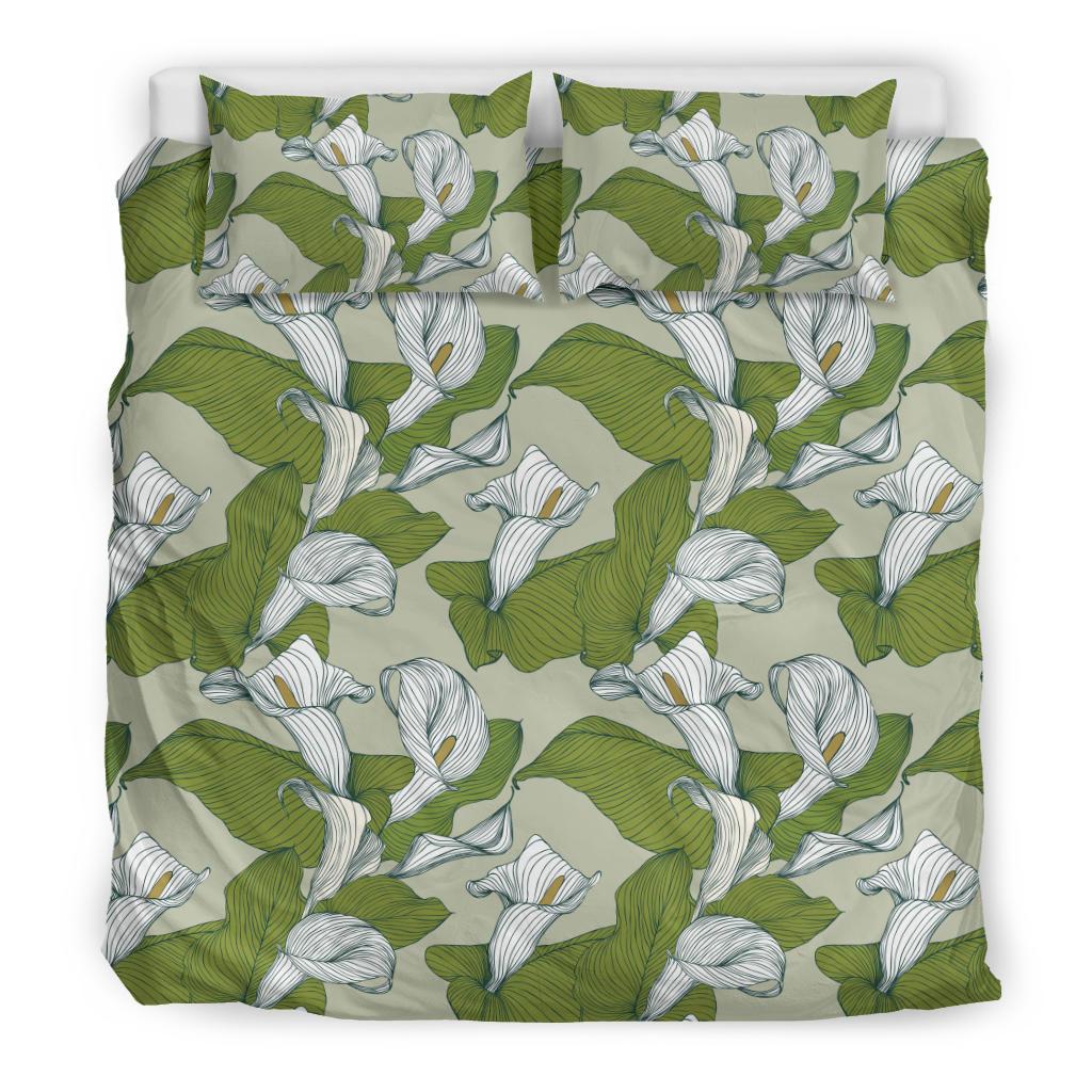 Lily Pattern Print Design LY08 Duvet Cover Bedding Set-JORJUNE.COM