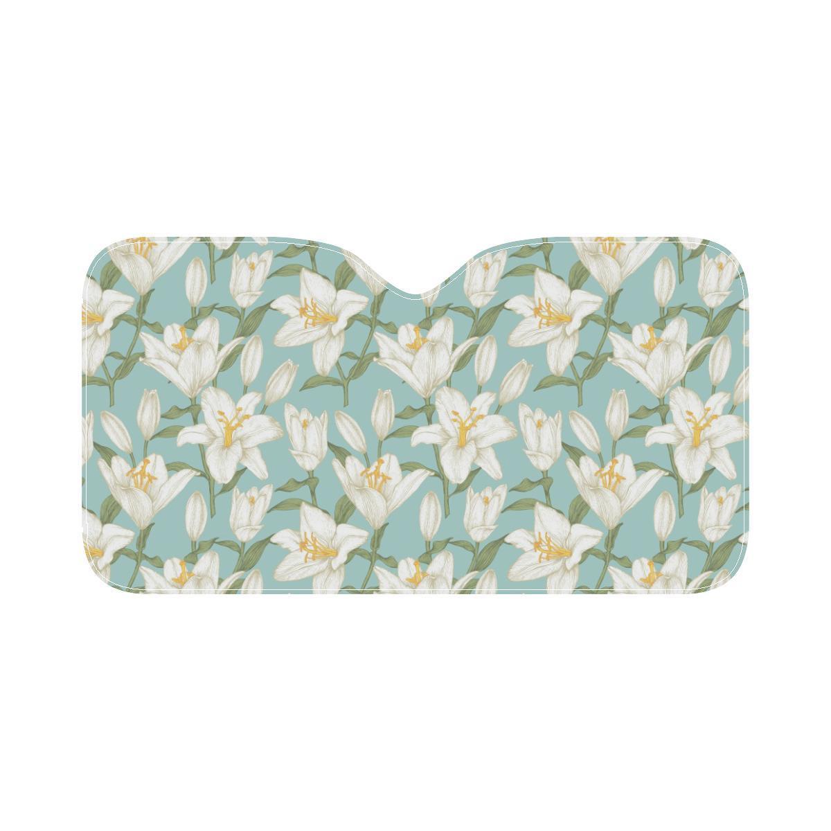 Lily Pattern Print Design LY09 Car Sun Shade-JorJune