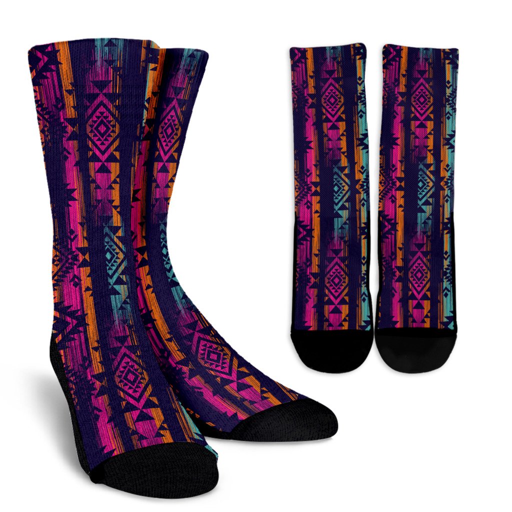 Line Tribal Aztec Crew Socks