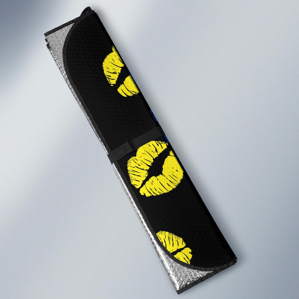 Lip Neon Color Pattern Print Design 01 Car Sun Shades-JORJUNE.COM