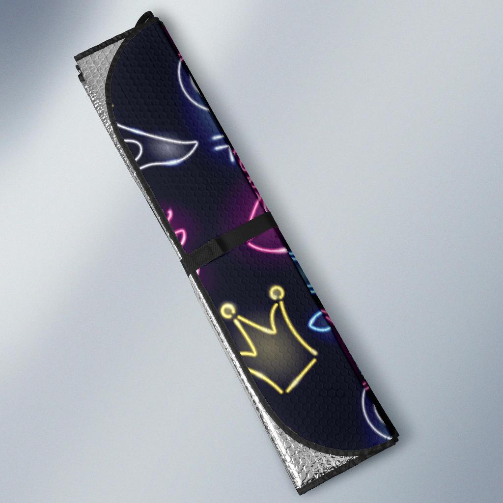 Lipstick Neon Pattern Print Design 02 Car Sun Shades-JORJUNE.COM