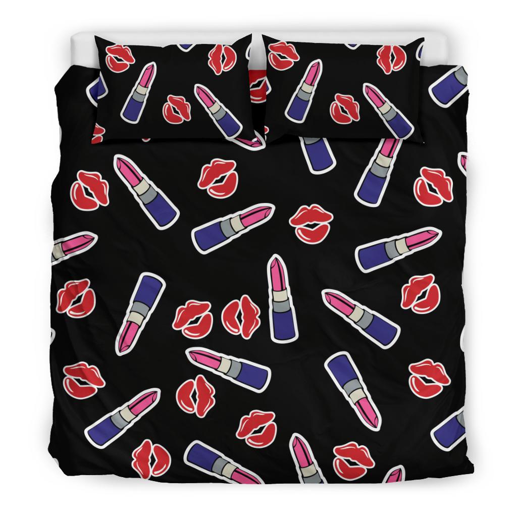 Lipstick Pattern Print Design LT01 Duvet Cover Bedding Set-JORJUNE.COM