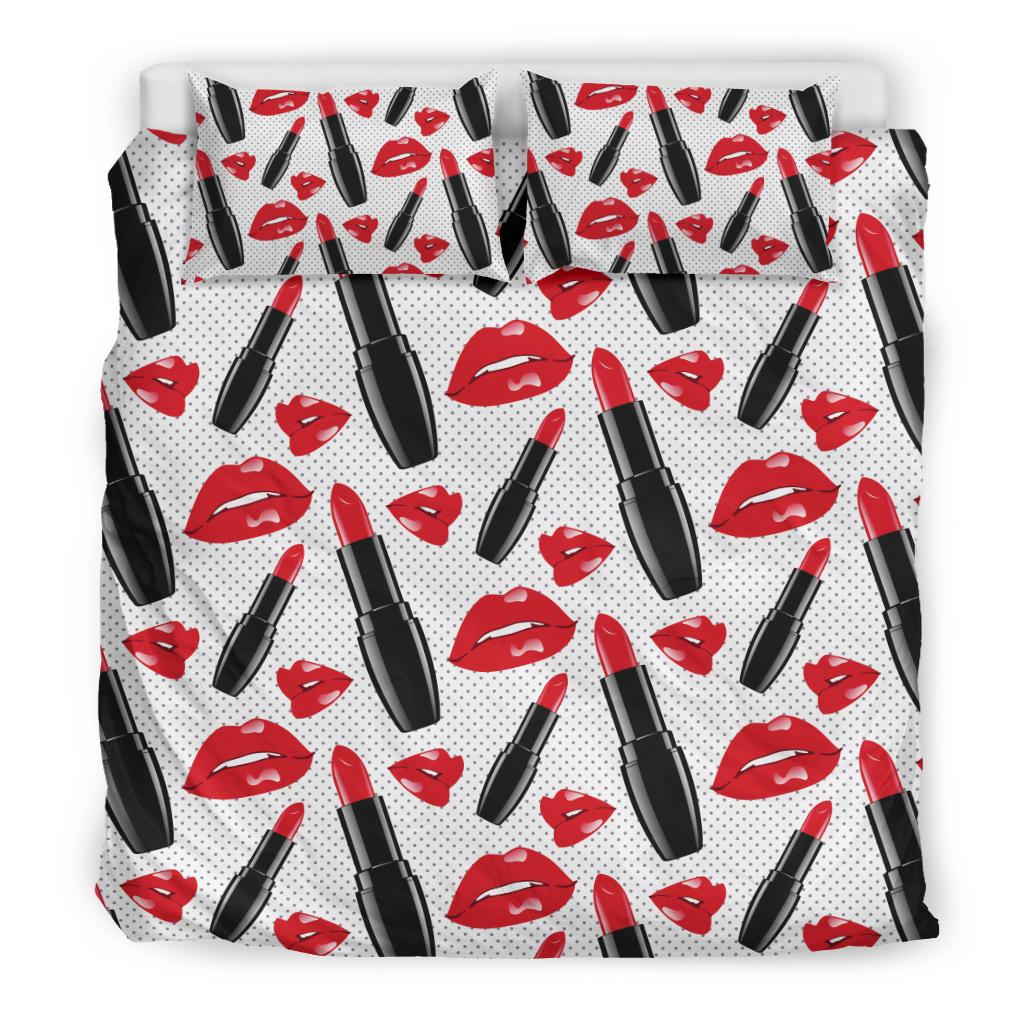 Lipstick Pattern Print Design LT02 Duvet Cover Bedding Set-JORJUNE.COM