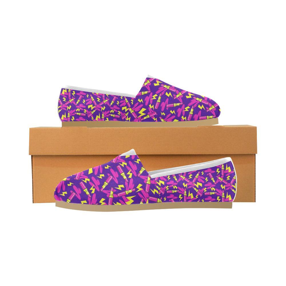 Lipstick Pattern Print Design LT04 Women Casual Shoes-JorJune.com