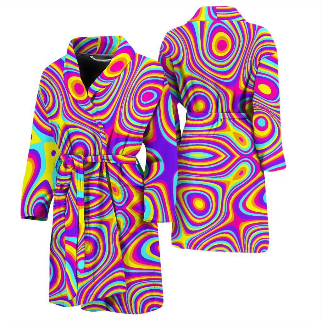Liquid Pattern Print Design 06 Men Bathrobe-JORJUNE.COM