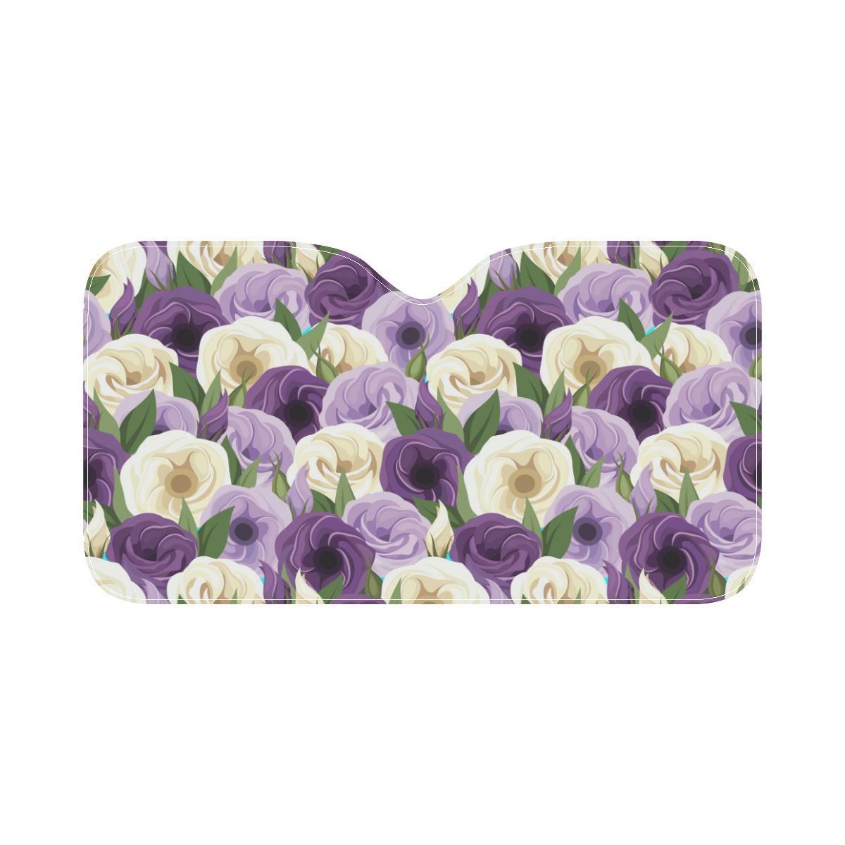 Lisianthus Pattern Print Design LT01 Car Sun Shade-JorJune