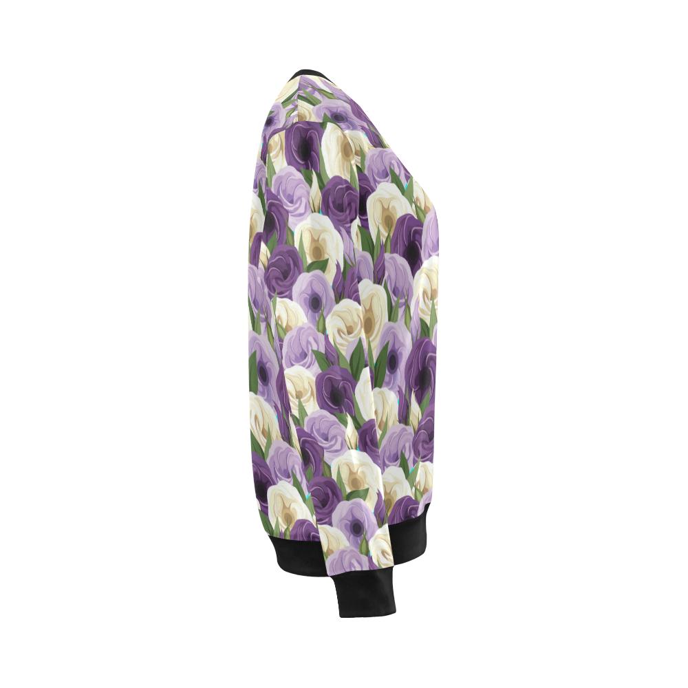 Lisianthus Pattern Print Design LT01 Women Long Sleeve Sweatshirt-JorJune