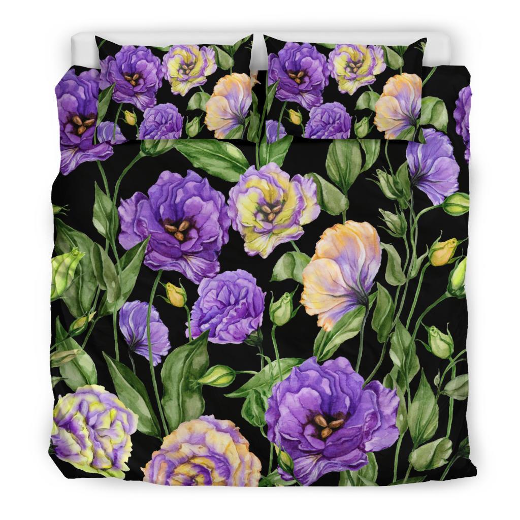 Lisianthus Pattern Print Design LT02 Duvet Cover Bedding Set-JORJUNE.COM