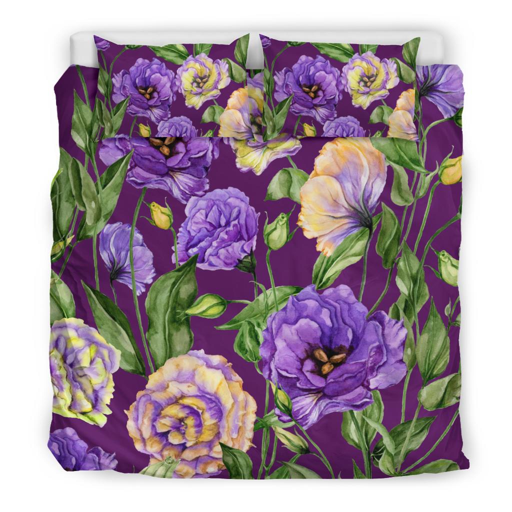 Lisianthus Pattern Print Design LT03 Duvet Cover Bedding Set-JORJUNE.COM