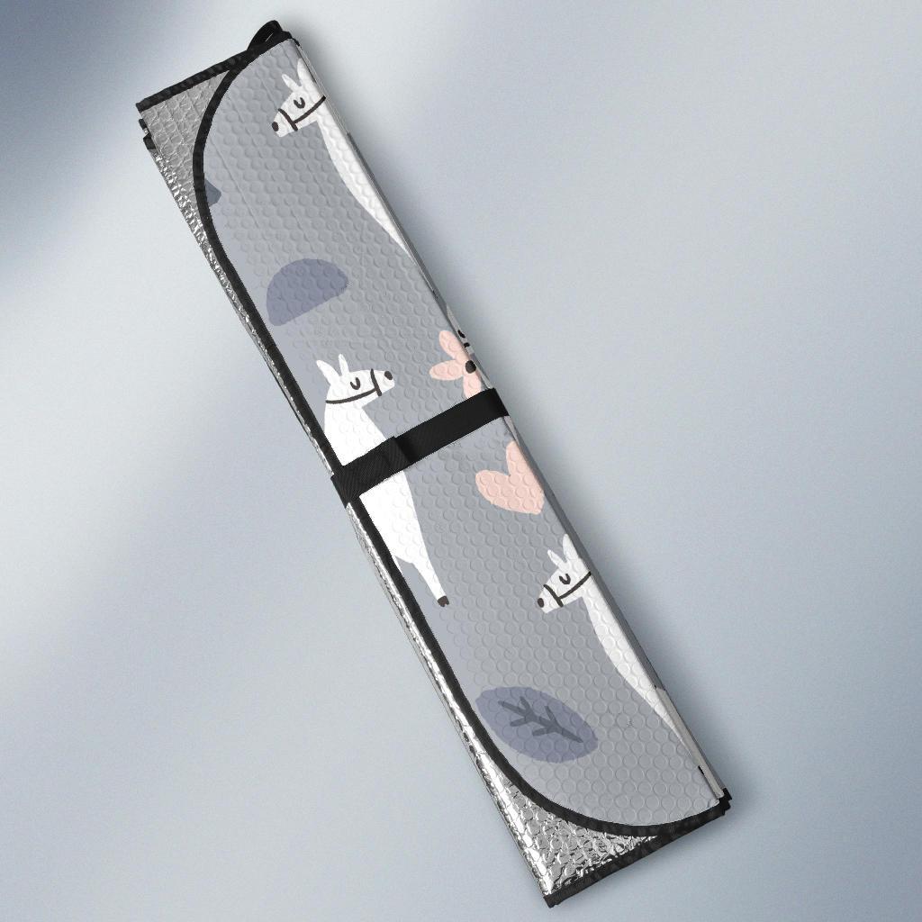 Llama Pattern Print Design 010 Car Sun Shades-JORJUNE.COM