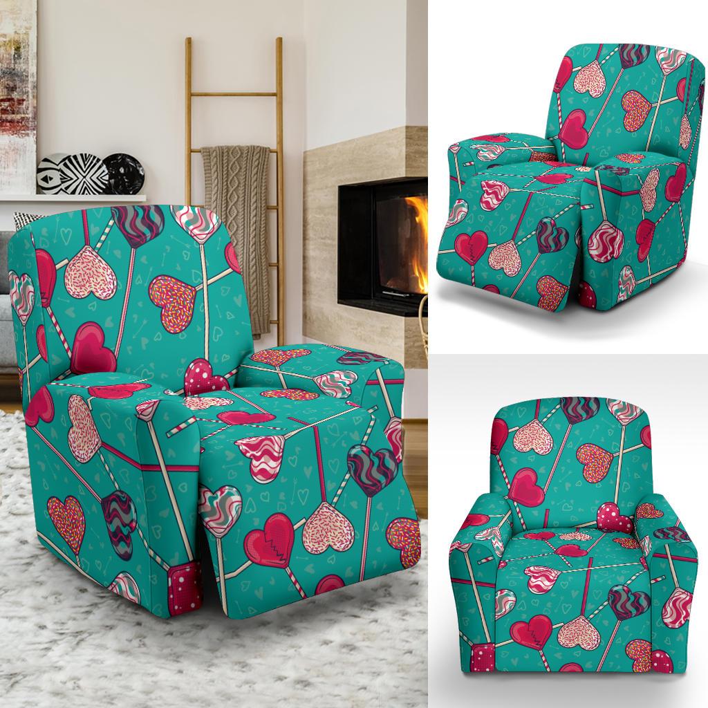 Lollipop Pattern Print Design LL01 Recliner Slipcover-JORJUNE.COM