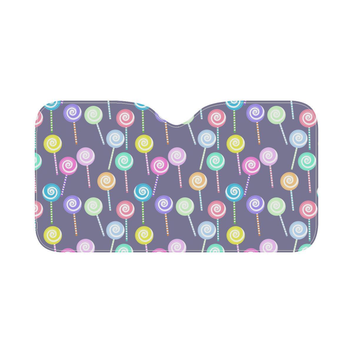 Lollipop Pattern Print Design LL03 Car Sun Shade-JorJune