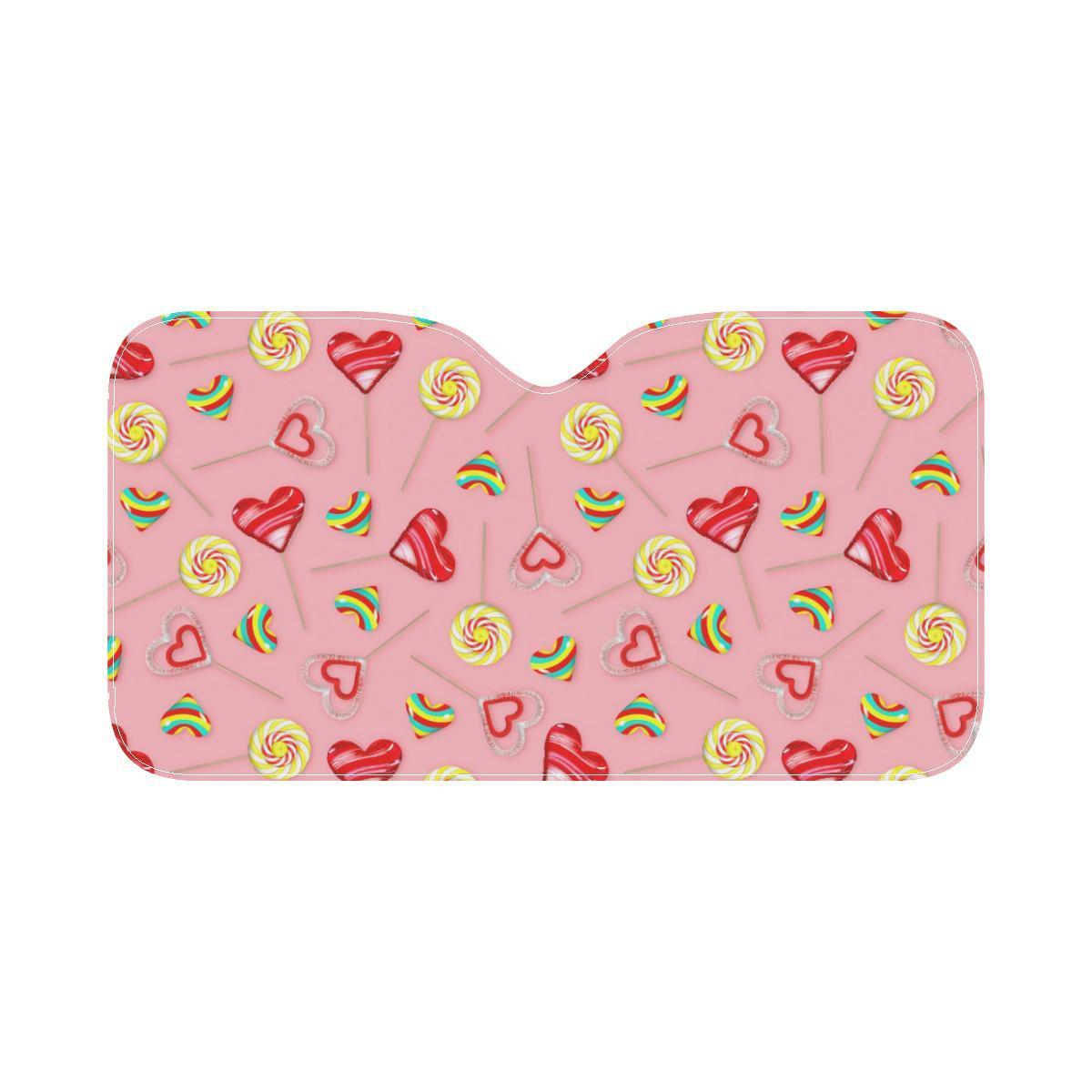 Lollipop Pattern Print Design LL05 Car Sun Shade-JorJune