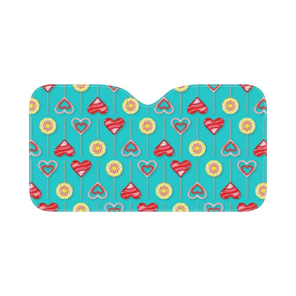 Lollipop Pattern Print Design LL06 Car Sun Shade-JorJune
