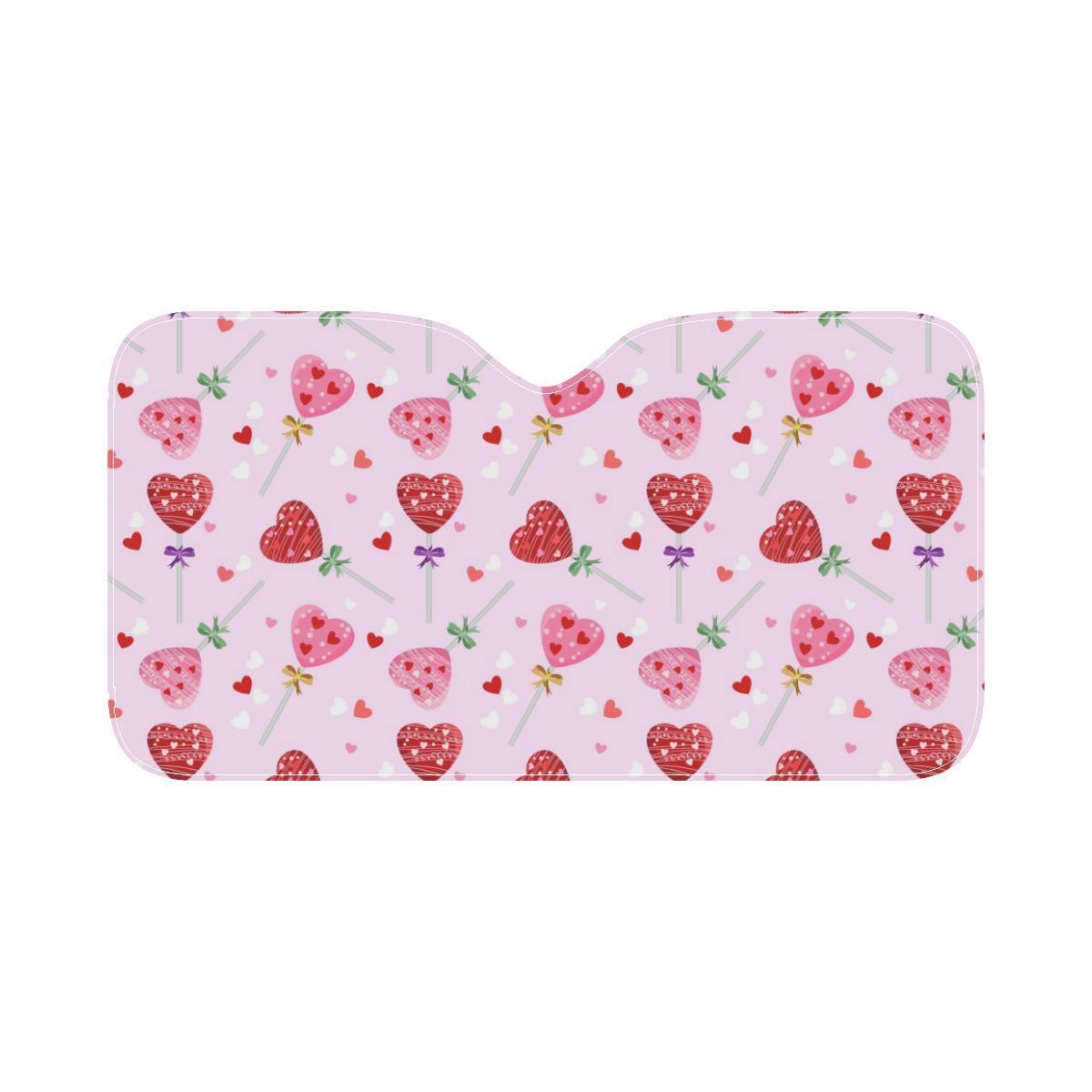 Lollipop Pattern Print Design LL07 Car Sun Shade-JorJune