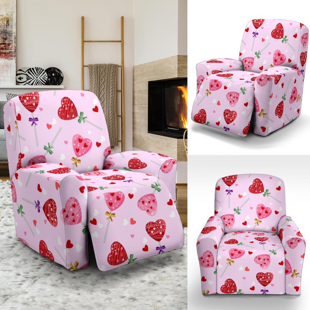 Lollipop Pattern Print Design LL07 Recliner Slipcover-JORJUNE.COM