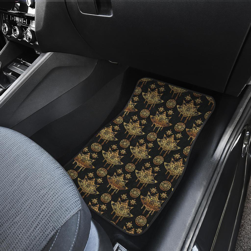 Lotus Boho Pattern Print Design LO03 Car Floor Mats-JORJUNE.COM
