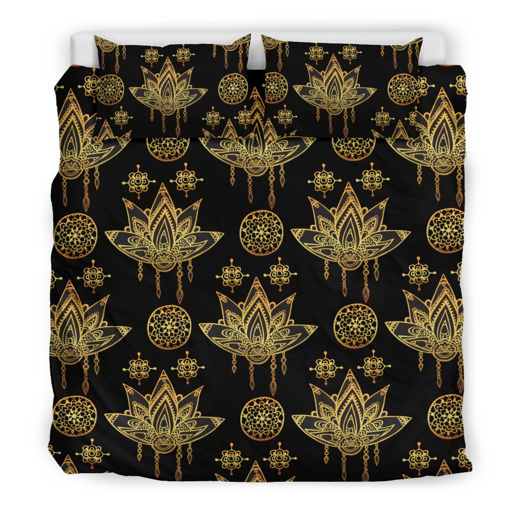 Lotus Boho Pattern Print Design LO03 Duvet Cover Bedding Set-JORJUNE.COM