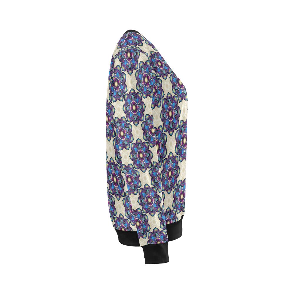 lotus Boho Pattern Print Design LO08 Women Long Sleeve Sweatshirt-JorJune