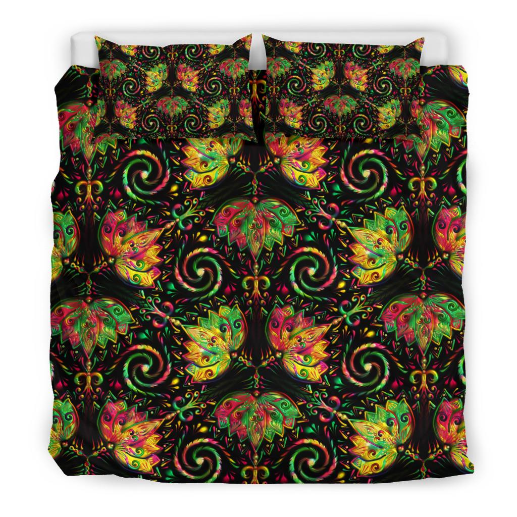 Lotus Boho Pattern Print Design LO09 Duvet Cover Bedding Set-JORJUNE.COM