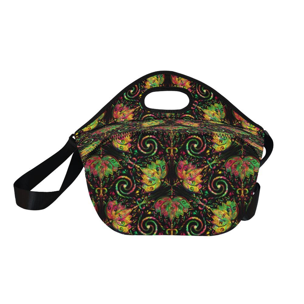 lotus Boho Pattern Print Design LO09 Neoprene Lunch Bag-JorJune