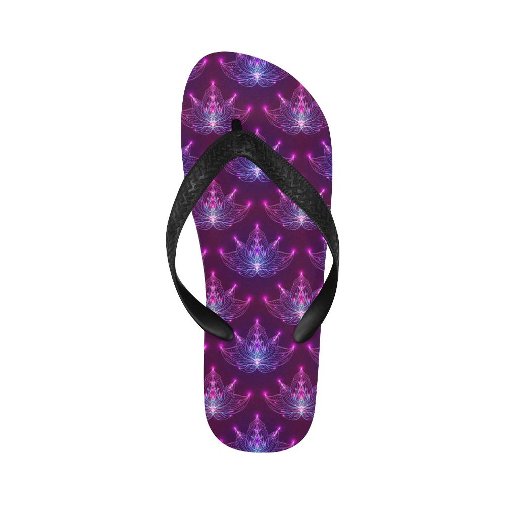 lotus Pattern Print Design LO01 Flip Flops-JorJune