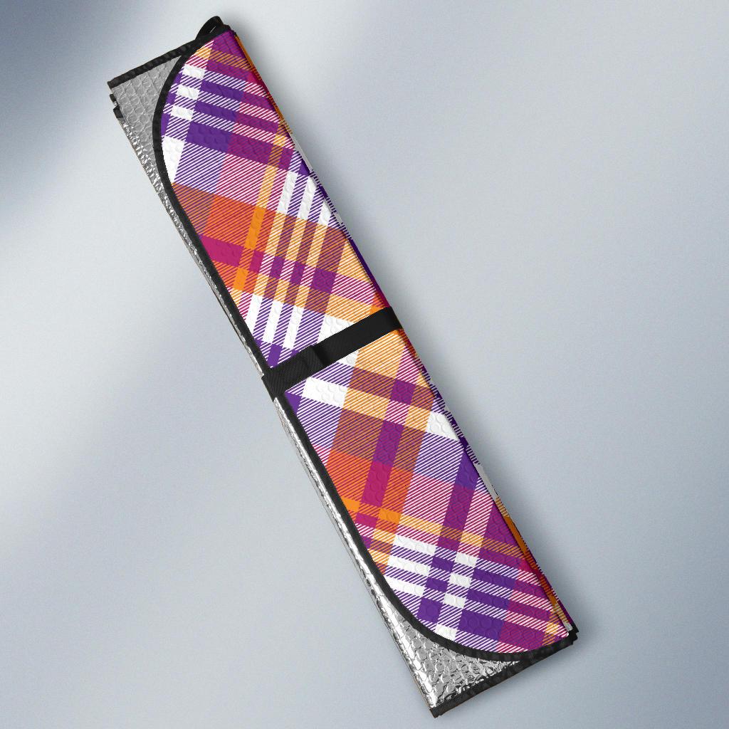 Madras Pattern Print Design 02 Car Sun Shades-JORJUNE.COM