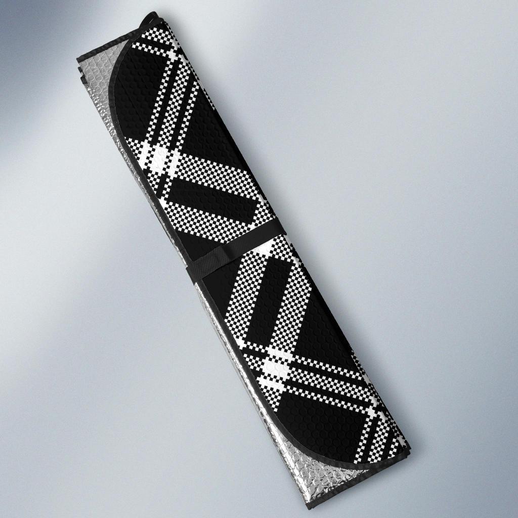 Madras Pattern Print Design 03 Car Sun Shades-JORJUNE.COM