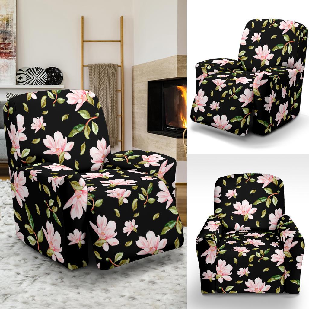 Magnolia Pattern Print Design MAG01 Recliner Slipcover-JORJUNE.COM
