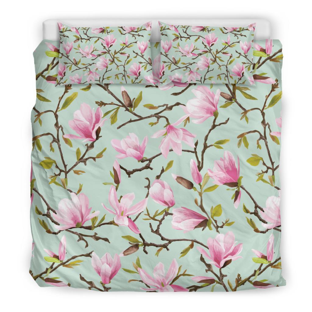 Magnolia Pattern Print Design MAG04 Duvet Cover Bedding Set-JORJUNE.COM