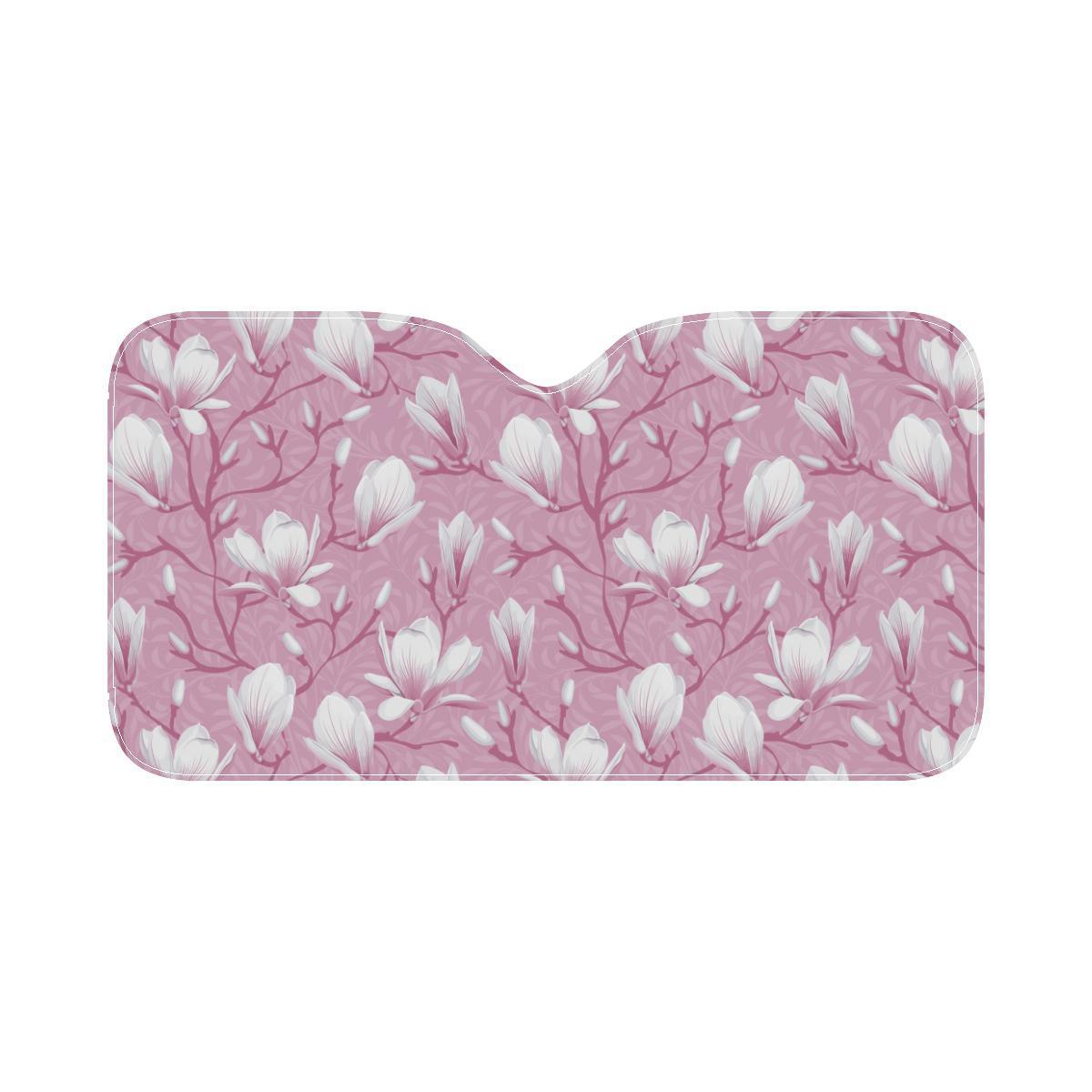 Magnolia Pattern Print Design MAG05 Car Sun Shade-JorJune