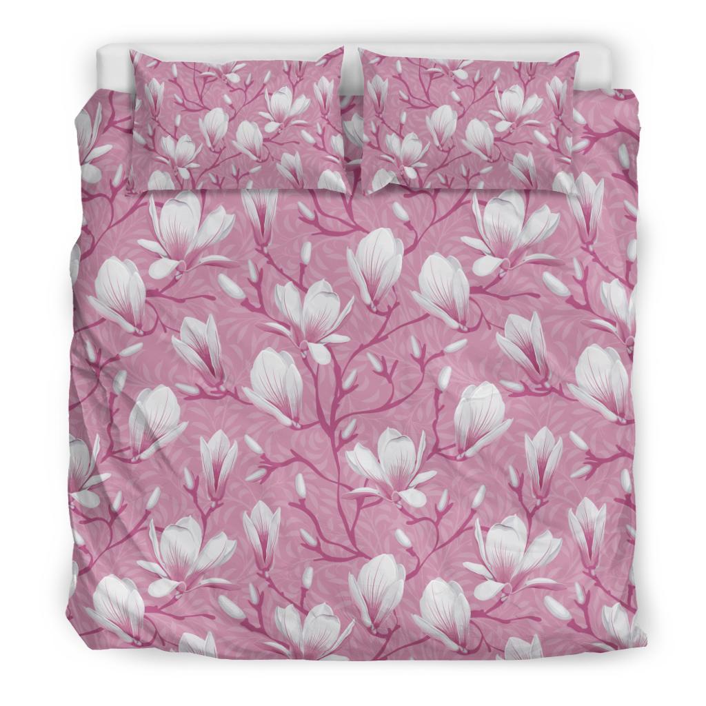 Magnolia Pattern Print Design MAG05 Duvet Cover Bedding Set-JORJUNE.COM