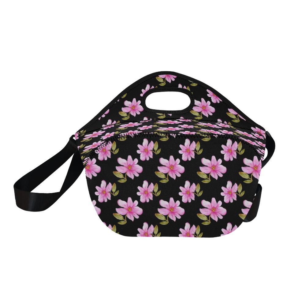 Magnolia Pattern Print Design MAG06 Neoprene Lunch Bag-JorJune