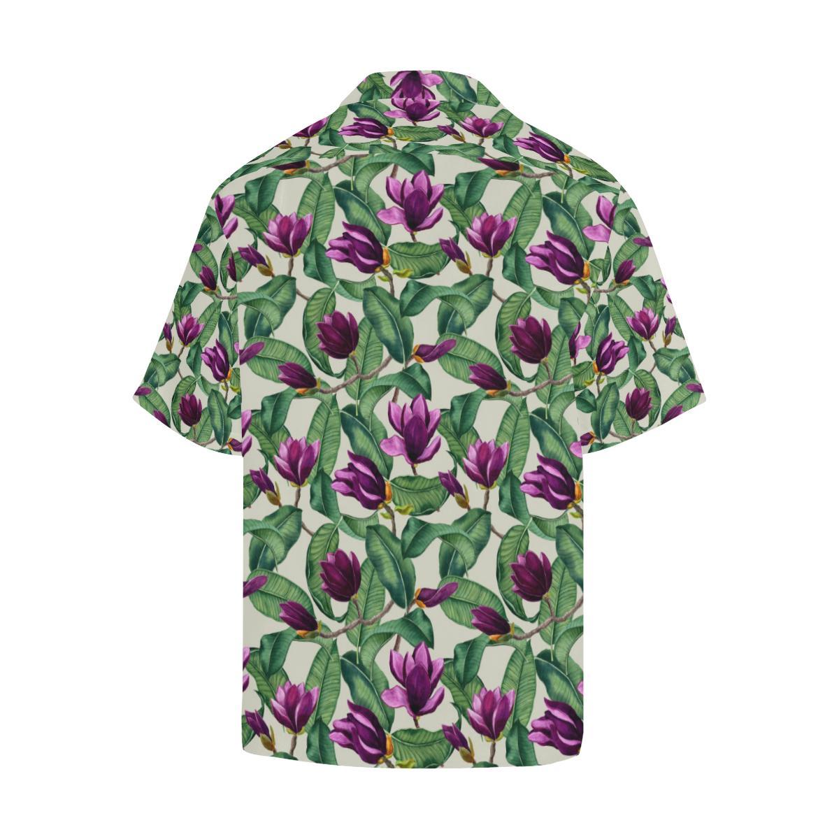 Magnolia Pattern Print Design MAG07 Men Hawaiian Shirt-JorJune