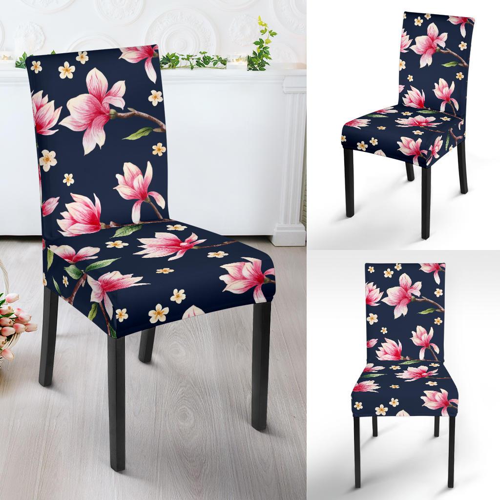 Magnolia Pattern Print Design MAG09 Dining Chair Slipcover-JORJUNE.COM