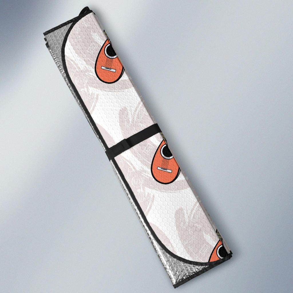 Mandolin Pattern Print Design 03 Car Sun Shades-JORJUNE.COM