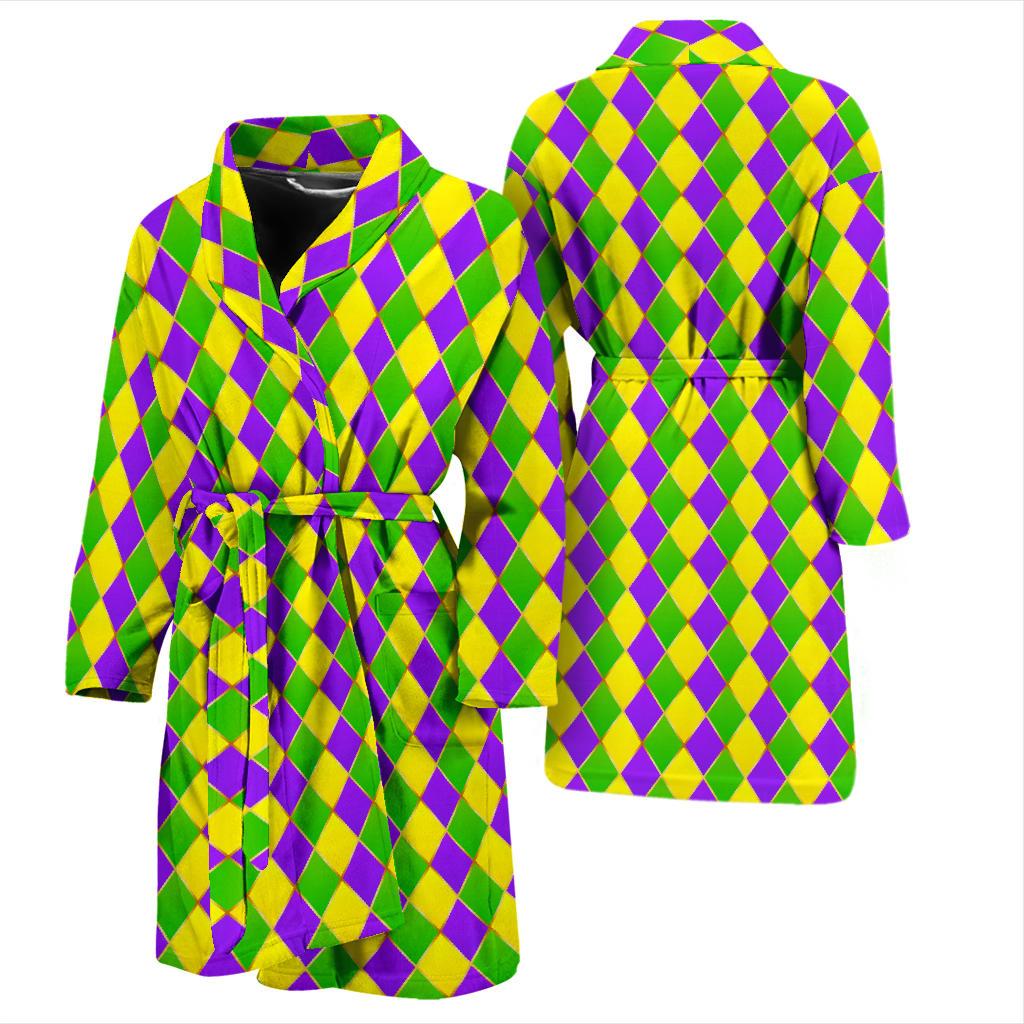 Mardi Gras Pattern Print Design 01 Men Bathrobe-JORJUNE.COM