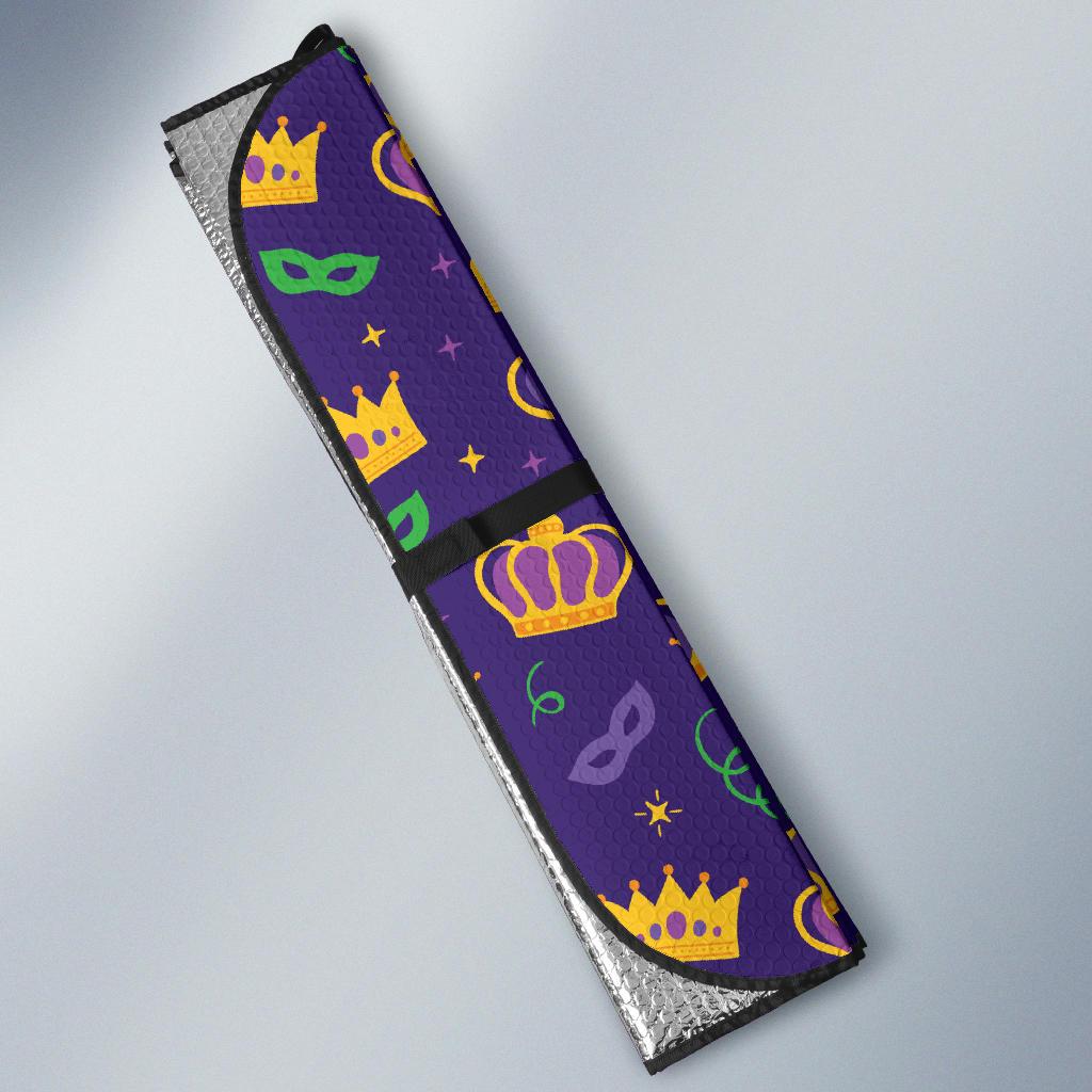 Mardi Gras Pattern Print Design 03 Car Sun Shades-JORJUNE.COM