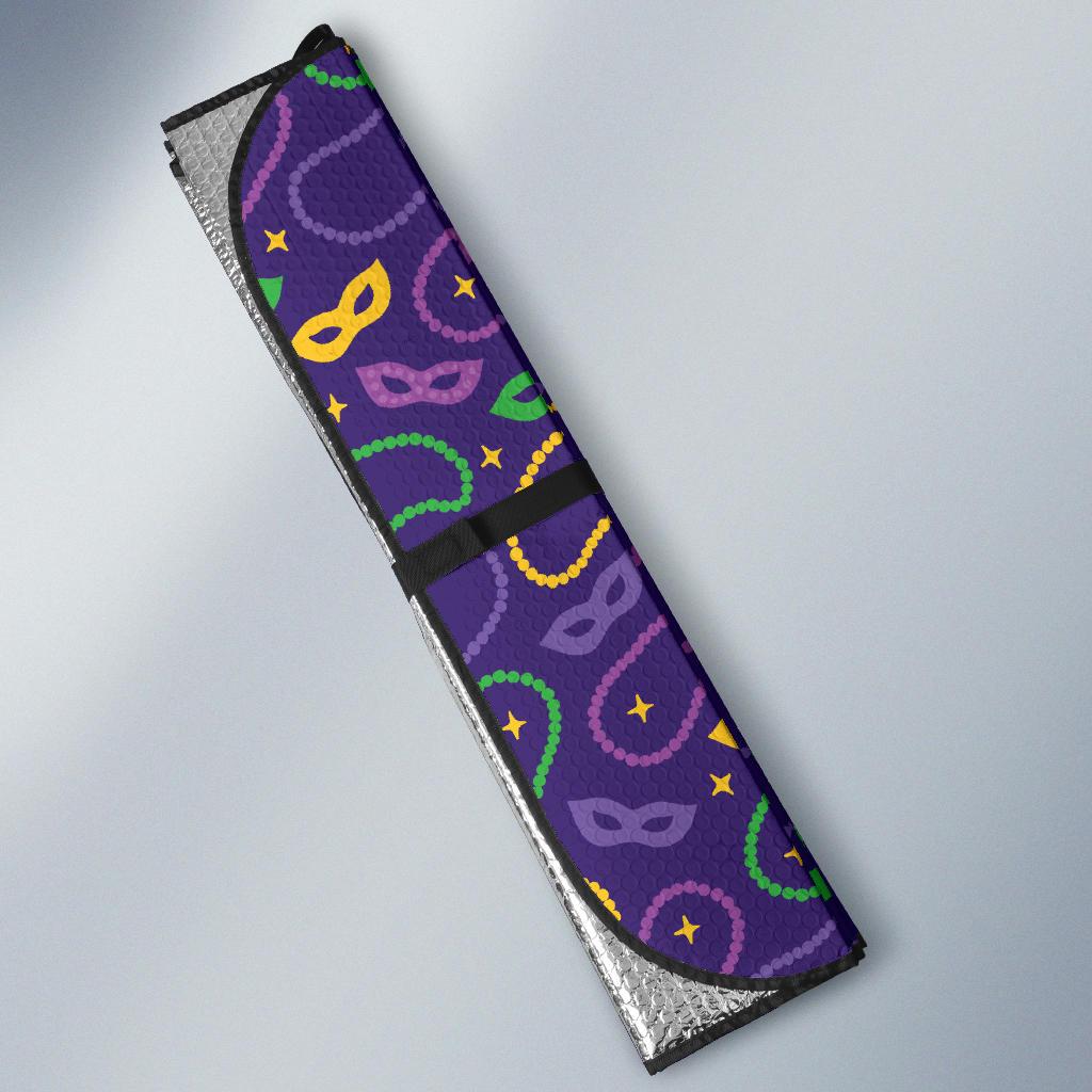 Mardi Gras Pattern Print Design 04 Car Sun Shades-JORJUNE.COM