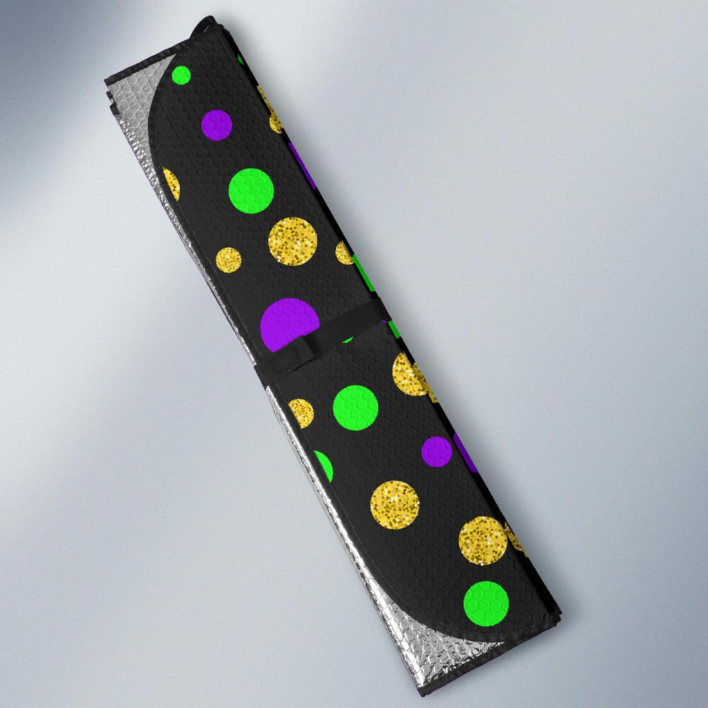 Mardi Gras Pattern Print Design 07 Car Sun Shades-JORJUNE.COM