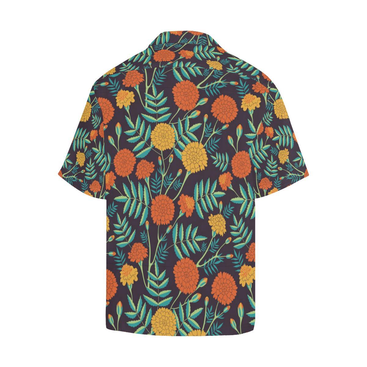 Marigold Pattern Print Design MR01 Men Hawaiian Shirt-JorJune