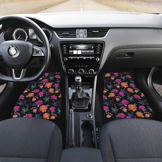 Marigold Pattern Print Design MR02 Car Floor Mats-JORJUNE.COM